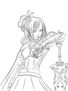 Erza Scarlet coloring page