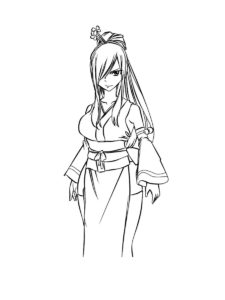 Erza Scarlet coloring page