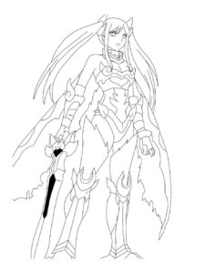 Erza Scarlet coloring page