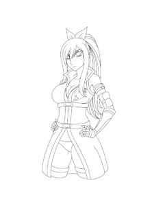 Erza Scarlet coloring page