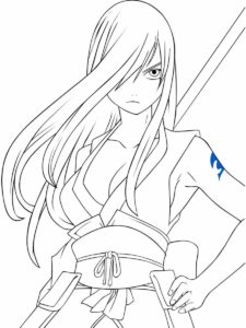 Erza Scarlet coloring page