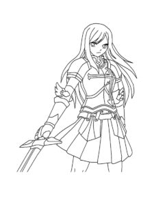 Erza Scarlet coloring page