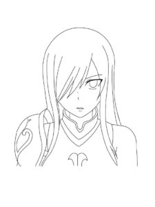 Erza Scarlet coloring page