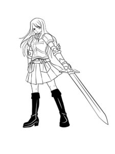 Erza Scarlet coloring page