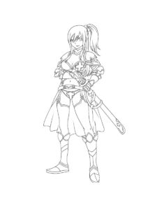 Erza Scarlet coloring page