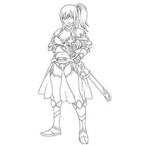 Erza Scarlet coloring pages
