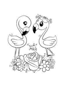 Flamingo coloring page