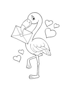 Flamingo coloring page