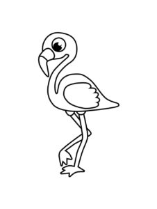 Flamingo coloring page