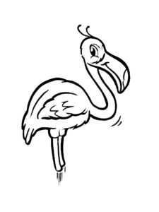 Flamingo coloring page