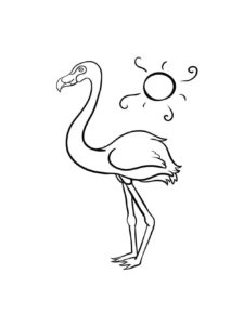 Flamingo coloring page