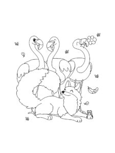 Flamingo coloring page