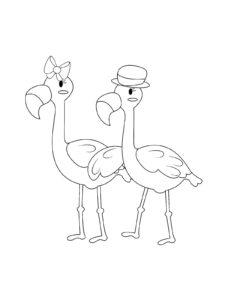 Flamingo coloring page