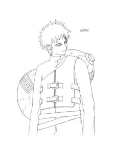 Gaara coloring page