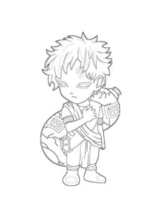 Gaara coloring page