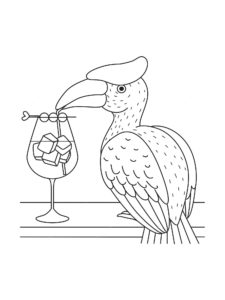 Hornbill coloring page