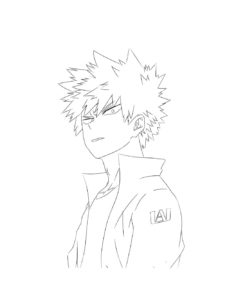 Katsuki Bakugo coloring page