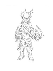 Katsuki Bakugo coloring page