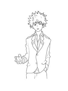 Katsuki Bakugo coloring page