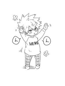 Katsuki Bakugo coloring page