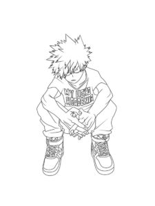 Katsuki Bakugo coloring page