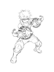 Katsuki Bakugo coloring page