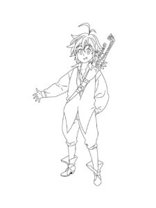 Meliodas coloring page