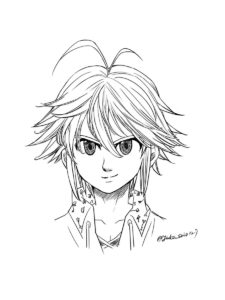 Meliodas coloring page