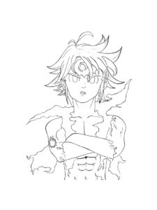 Meliodas coloring page