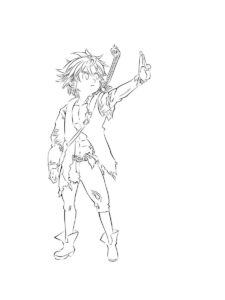 Meliodas coloring page