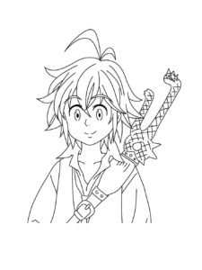 Meliodas coloring page