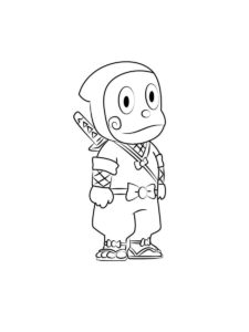 Ninja Hattori coloring page