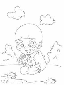 Ninja Hattori coloring page