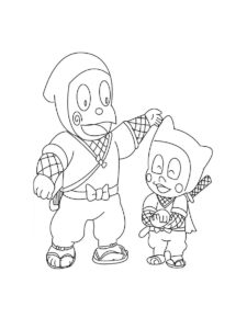 Ninja Hattori coloring page