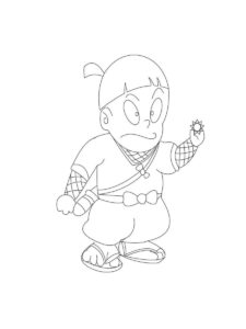 Ninja Hattori coloring page