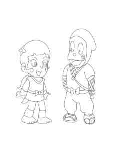 Ninja Hattori coloring page