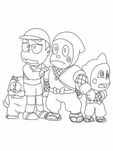 Ninja Hattori coloring page