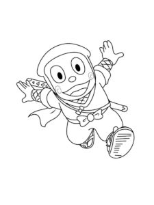 Ninja Hattori coloring page