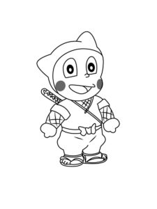 Ninja Hattori coloring page