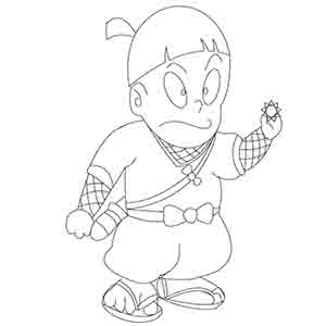Ninja Hattori coloring pages