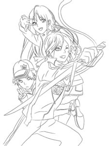 Noragami coloring page