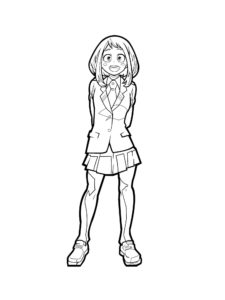 Ochako Uraraka coloring page