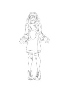 Ochako Uraraka coloring page