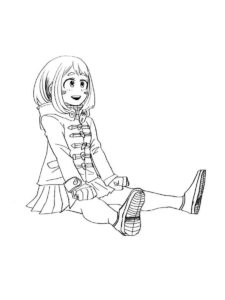 Ochako Uraraka coloring page