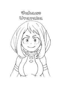 Ochako Uraraka coloring page