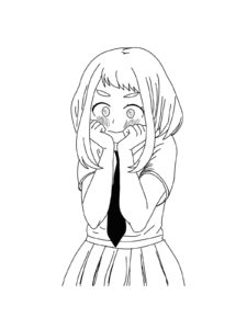 Ochako Uraraka coloring page