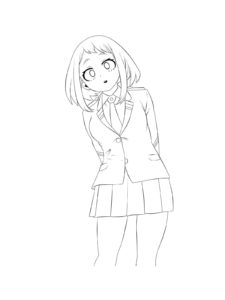 Ochako Uraraka coloring page