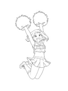 Ochako Uraraka coloring page