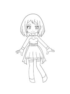 Ochako Uraraka coloring page