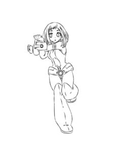 Ochako Uraraka coloring page